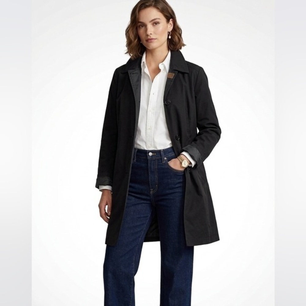 Hugo Boss Classic Black Lined Button Up Coat